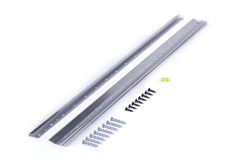 Hangman - Professional French Cleat â€“ For Mirrors, Pictures, Ledges, Cabinets & Headboards - Aluminum: CBH-30,Silver. - Image 1